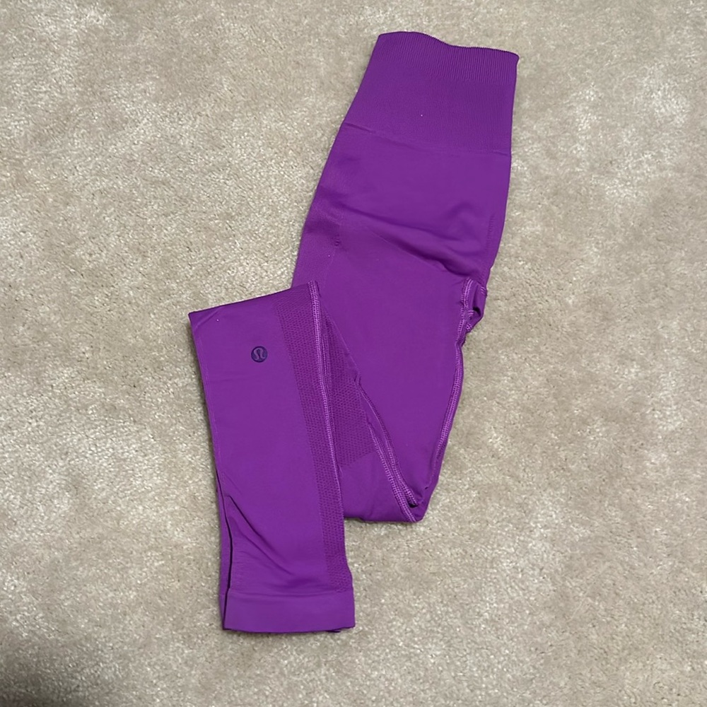 Purple lululemon compression legging size 2